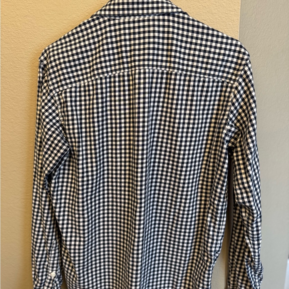 Columbia Men's Navy and White Gingham Shirt - Picture 3 of 3